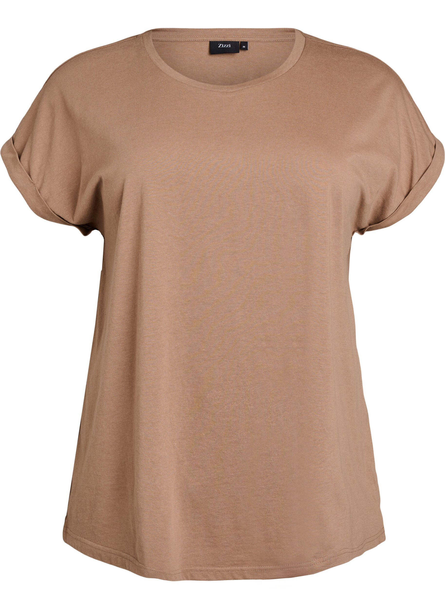 ZizziT-shirt &agrave; manches courtes en coton m&eacute;lang&eacute;, Marron, Packshot image number 0
