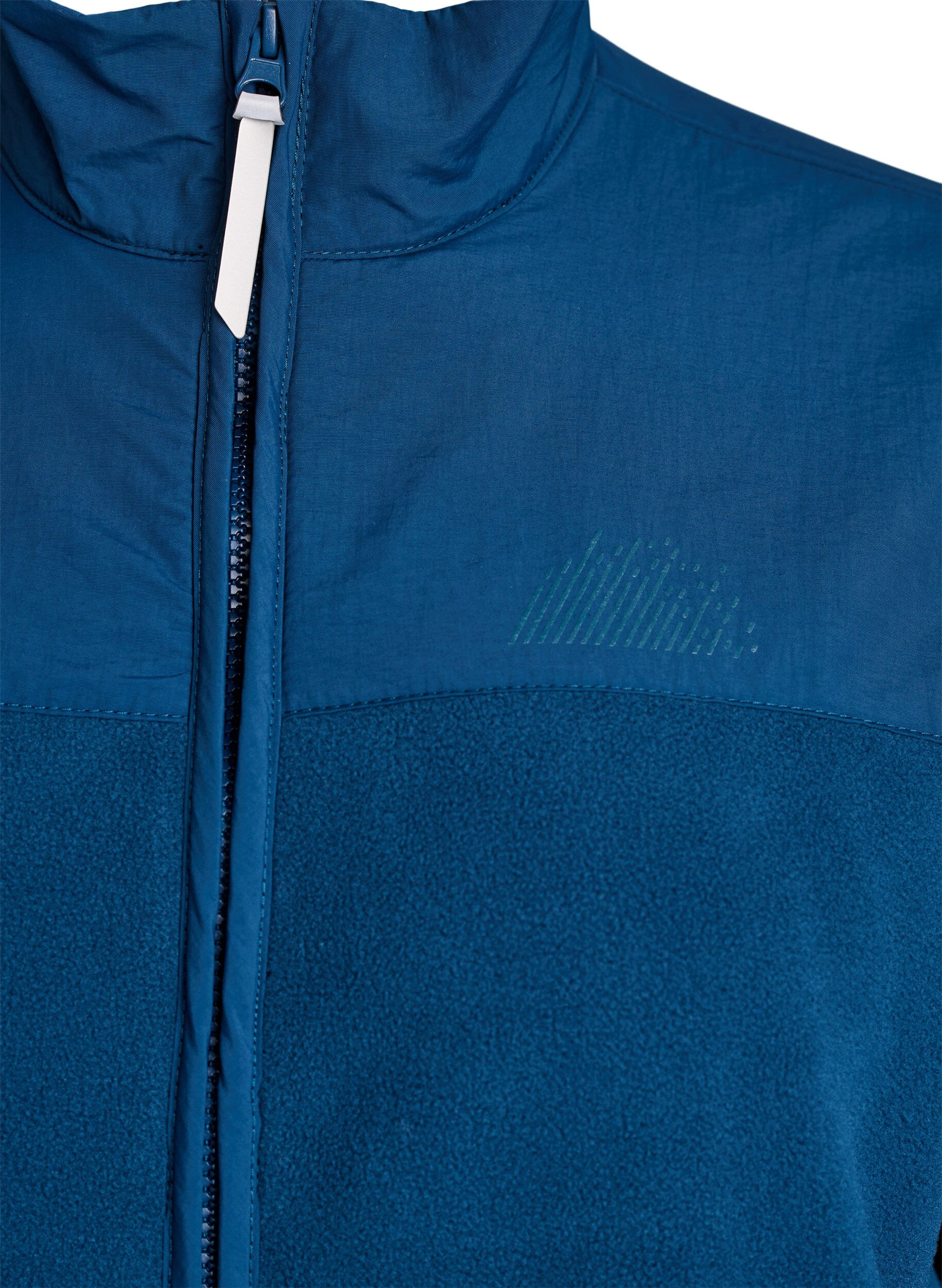 Zizzi Veste polaire avec col montant et poches, Bleu, Packshot image number 2