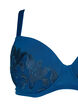 Soutien-gorge à armatures rembourré avec de la dentelle, Bleu, Packshot image number 2