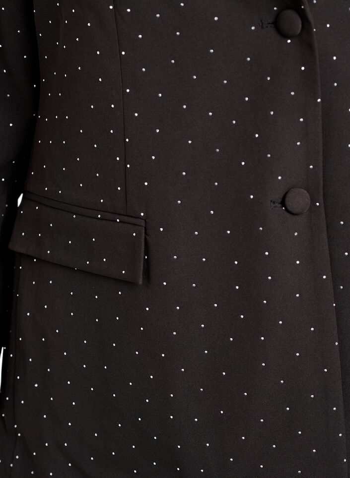 Blazer mit Strasssteinen, Schwarz, Packshot image number 2