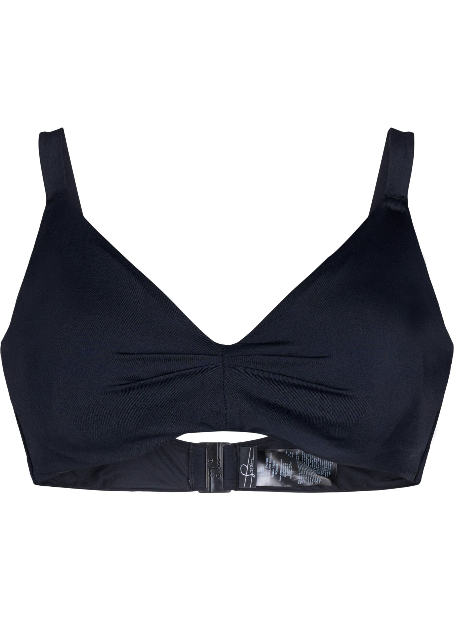Zizzi Bikini-Oberteil mit B&uuml;gel und Faltendetail, Black, Packshot image number 0