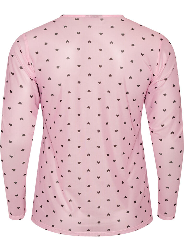 Blouse en maille avec imprim&eacute;, Rose, Packshot image number 1