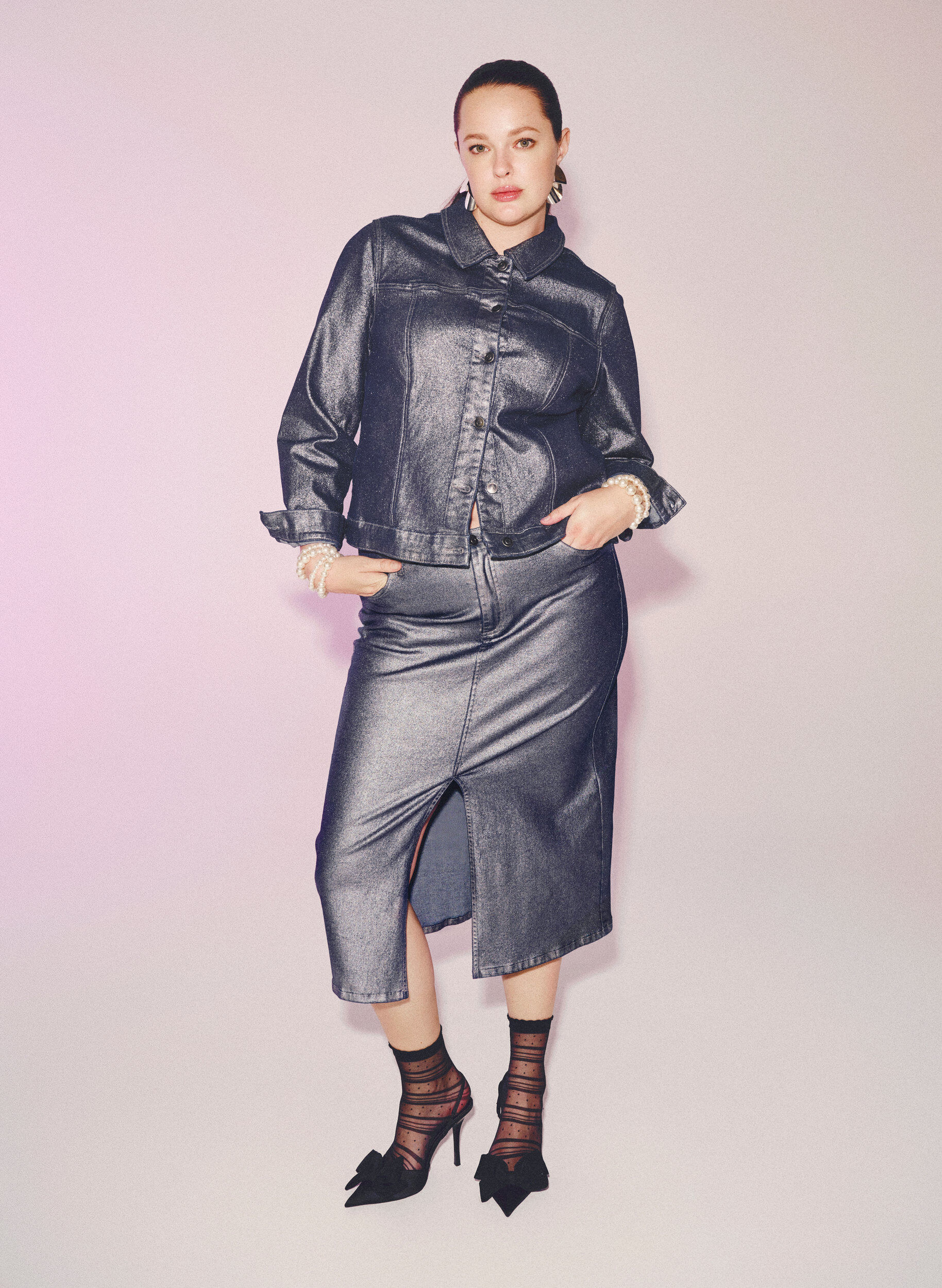 Zizzi Midirock in Silberoptik, Gun Sliver, Image image number 0