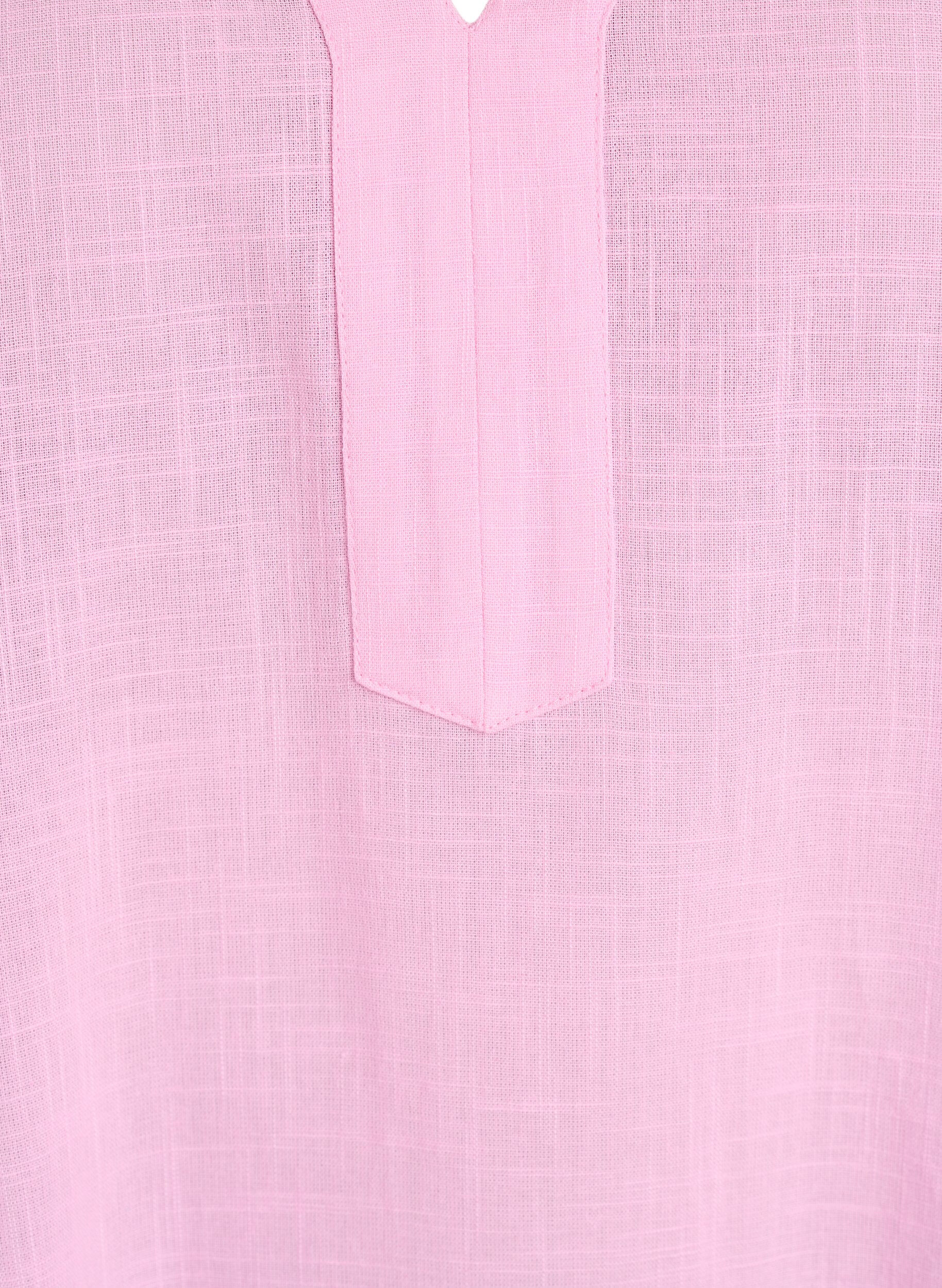 ZizziTunika aus Baumwolle mit V-Ausschnitt, Pink, Packshot image number 2