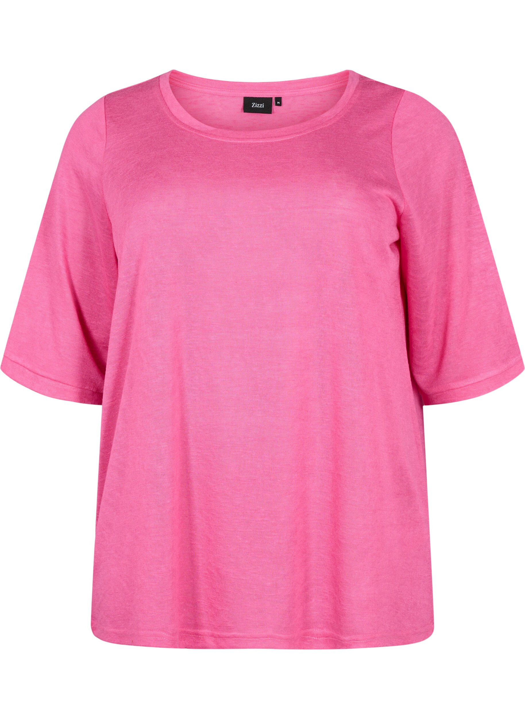 Zizzi Bluse mit 3/4 &Auml;rmel, Shocking Pink, Packshot image number 0