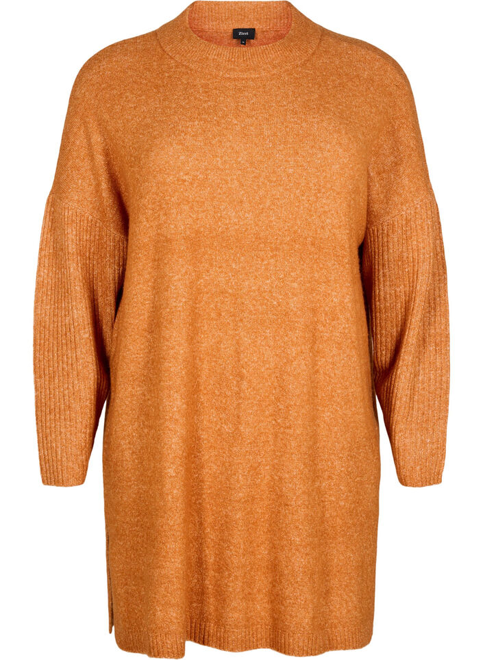 Long chemisier tricoté à manches longues, Autumnal Mel., Packshot image number 0