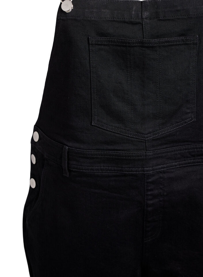 Denim Overalls Kurze Hosen, Schwarz, Packshot image number 2