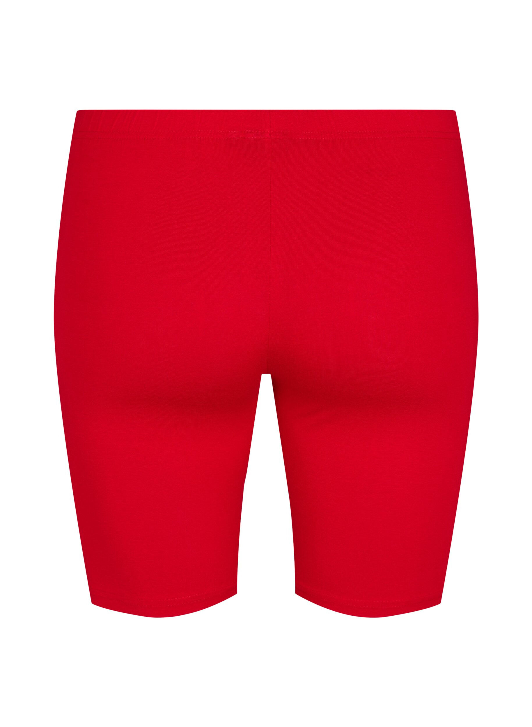 Zizzi Einfarbige Basic Radlershorts, Rot, Packshot image number 1