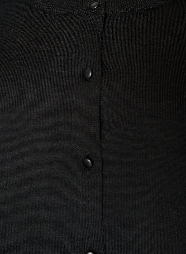 Cardigan avec large ourlet en dentelle, Noir, Packshot image number 2