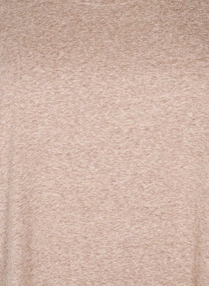 T-shirt m&eacute;lang&eacute; avec manches courtes, Marron, Packshot image number 2