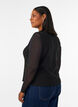 Top sans manches &agrave; texture ondul&eacute;e et fermeture boutonn&eacute;e, Noir, Model image number 2