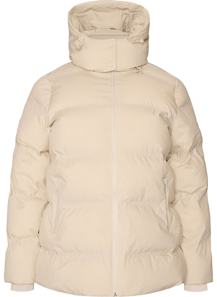 Doudoune courte avec capuche amovible, Vanille, Packshot image number 0