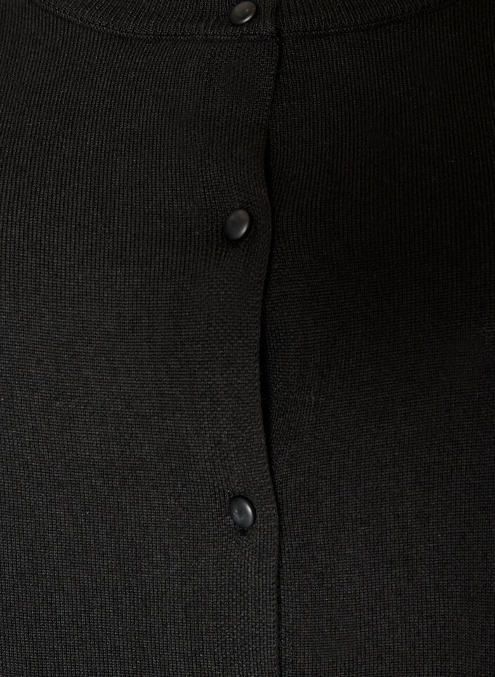 Cardigan avec large ourlet en dentelle, Noir, Packshot image number 2