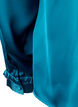  Hemdbluse aus Satin mit Rüschen, Shaded Spruce, Packshot image number 3