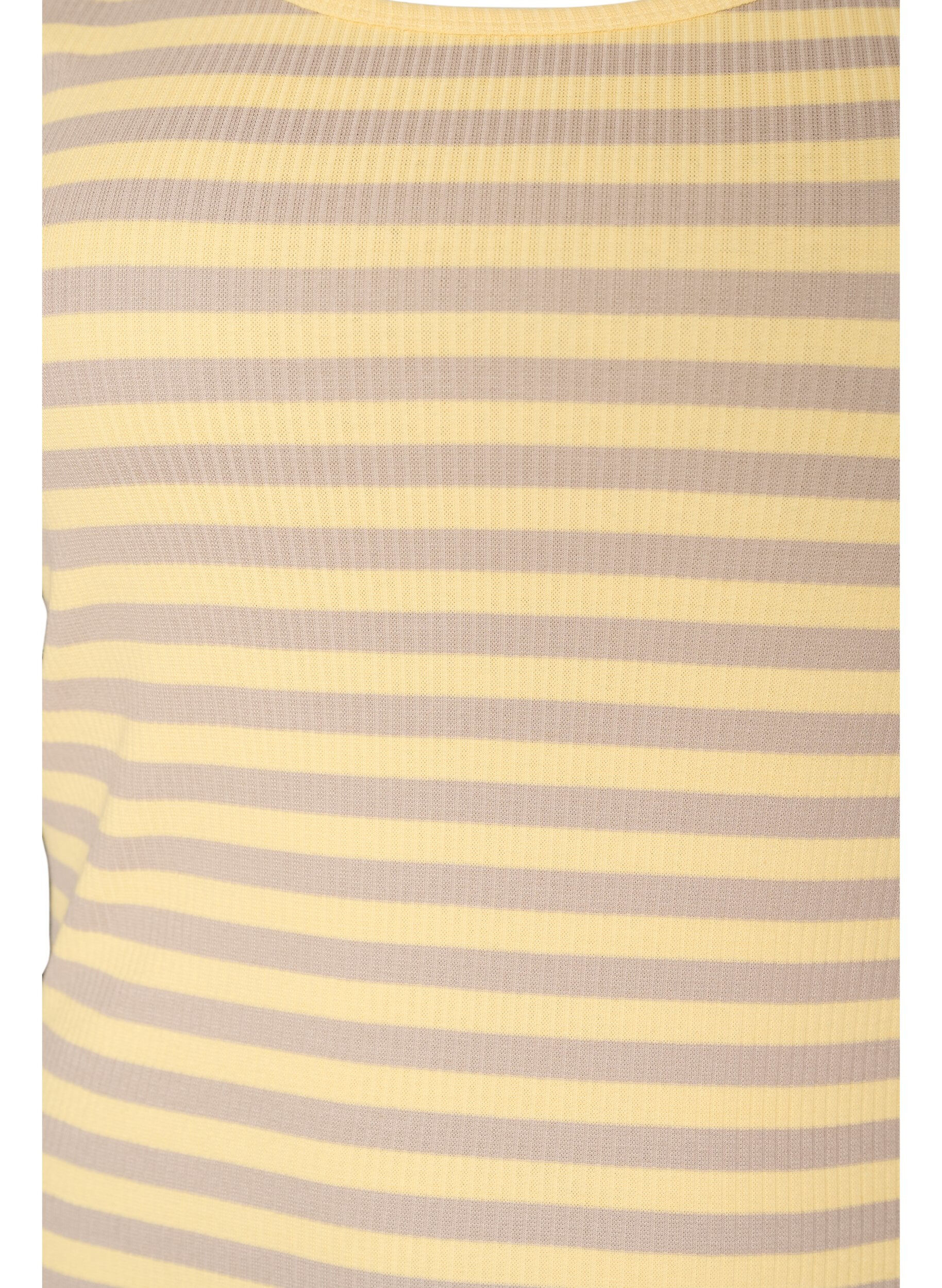 ZizziGestreiftes Tanktop mit Rippenstruktur, Gelb, Packshot image number 2