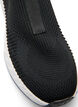 Sneakers aus dehnbarem Strickmaterial, Schwarz, Packshot image number 3