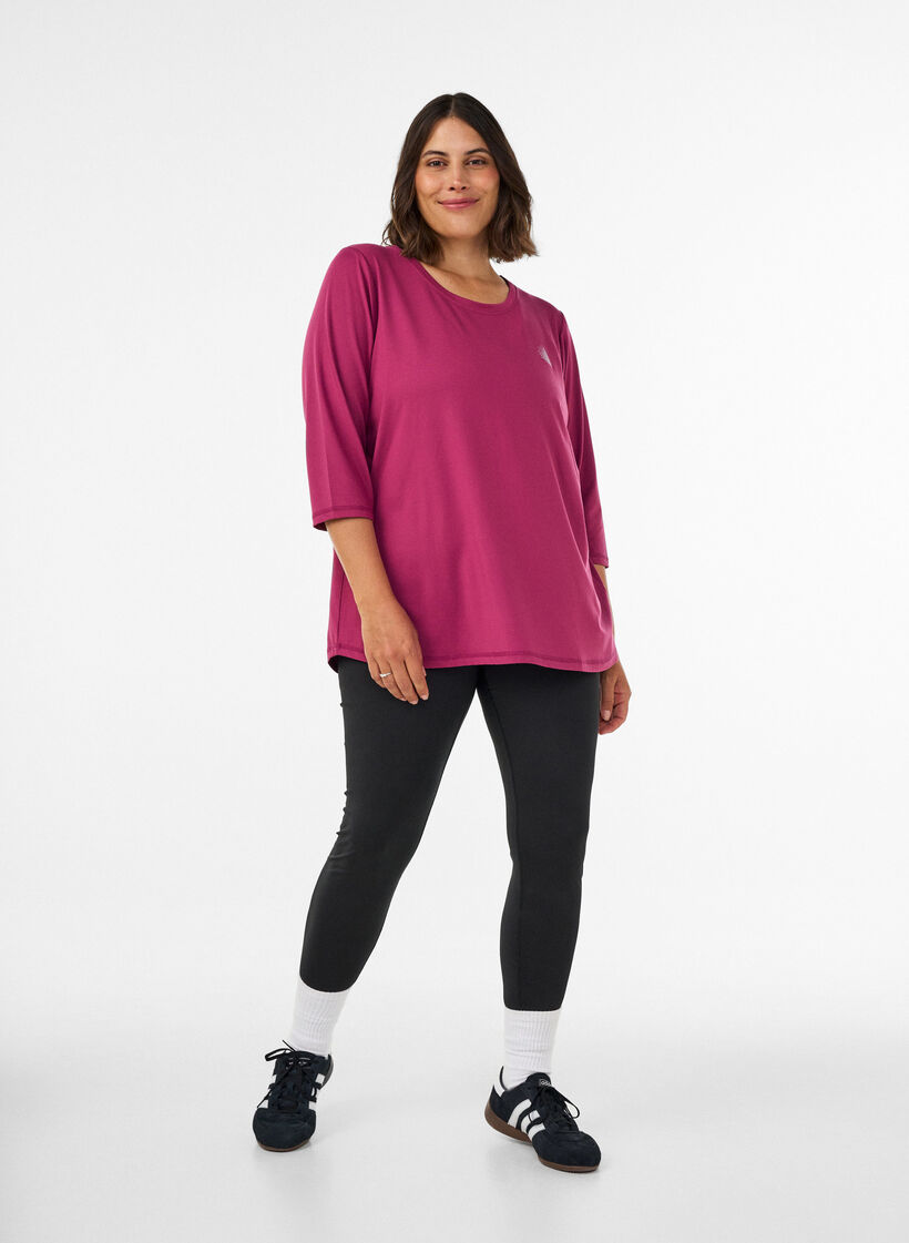 Haut de sport avec manches 3/4, Rose, Model image number 1