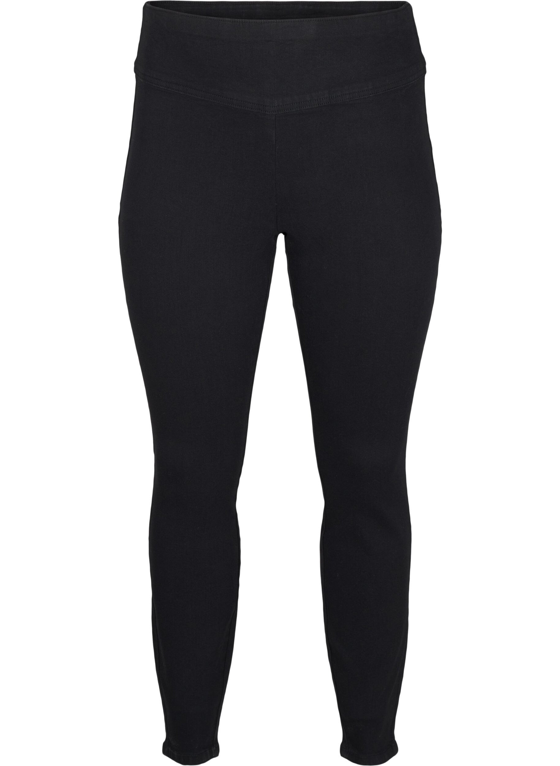 Zizzi Dehnbare Jeggings mit hoher Taille, Black, Packshot image number 0
