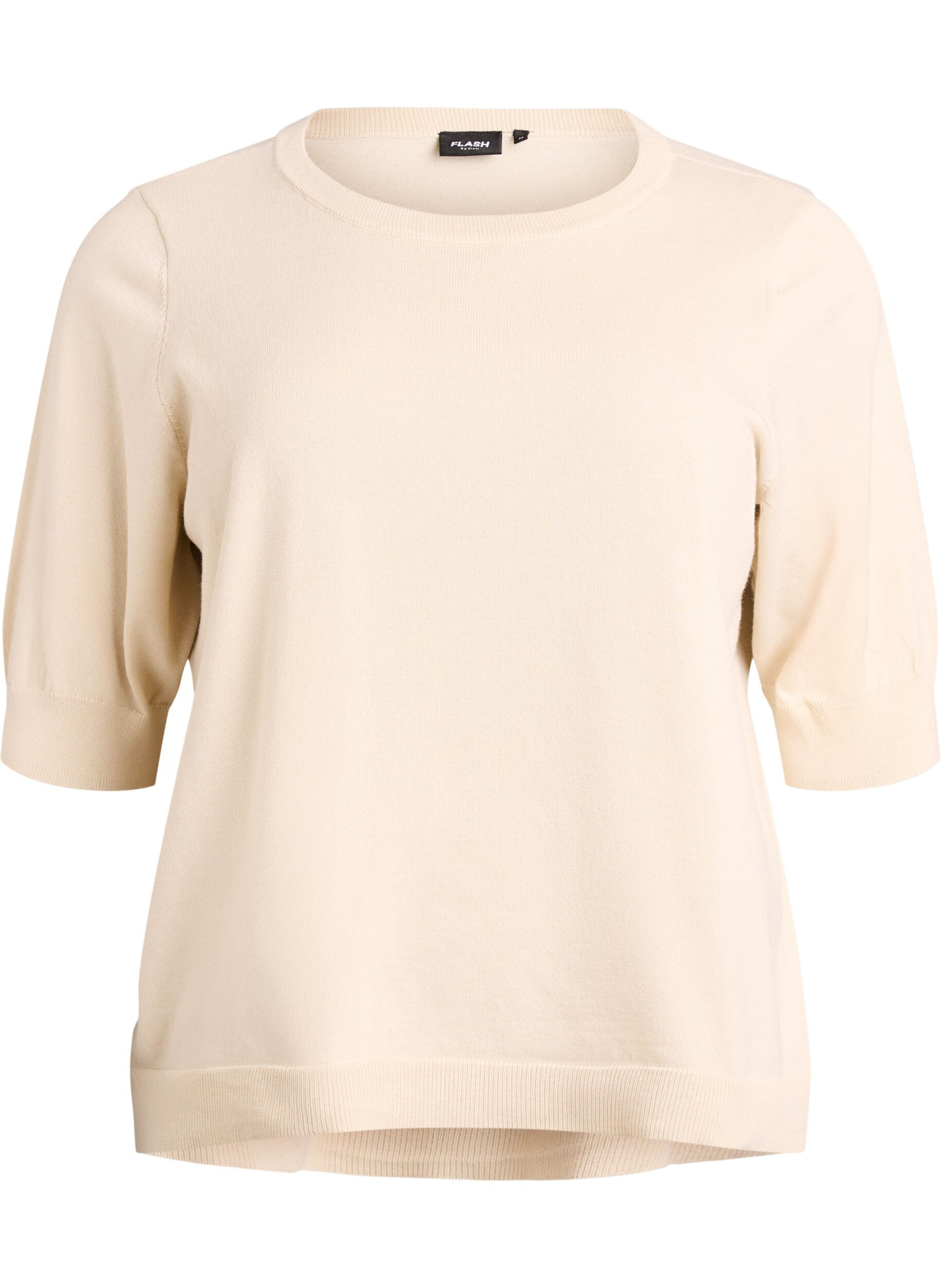 FLASH - Blouse en fine maille &agrave; manches courtes