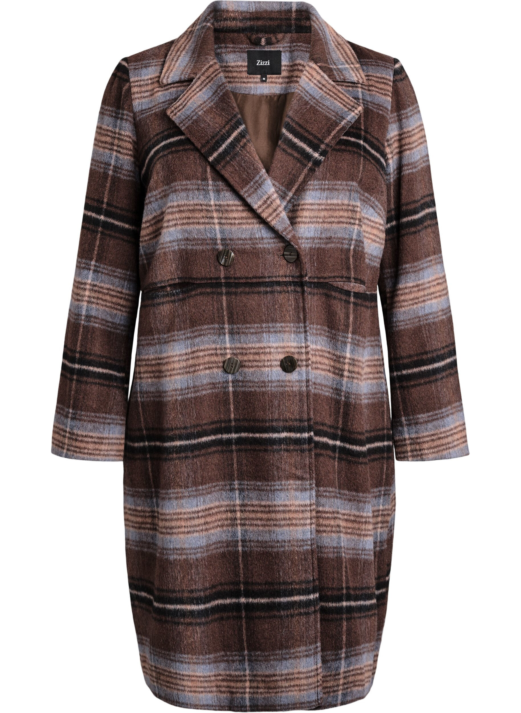 Geb&uuml;rsteter karierter Mantel