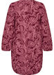 Robe courte en coton avec un ourlet &eacute;lastique et des manches longues, Bordeaux fonc&eacute;, Packshot image number 1