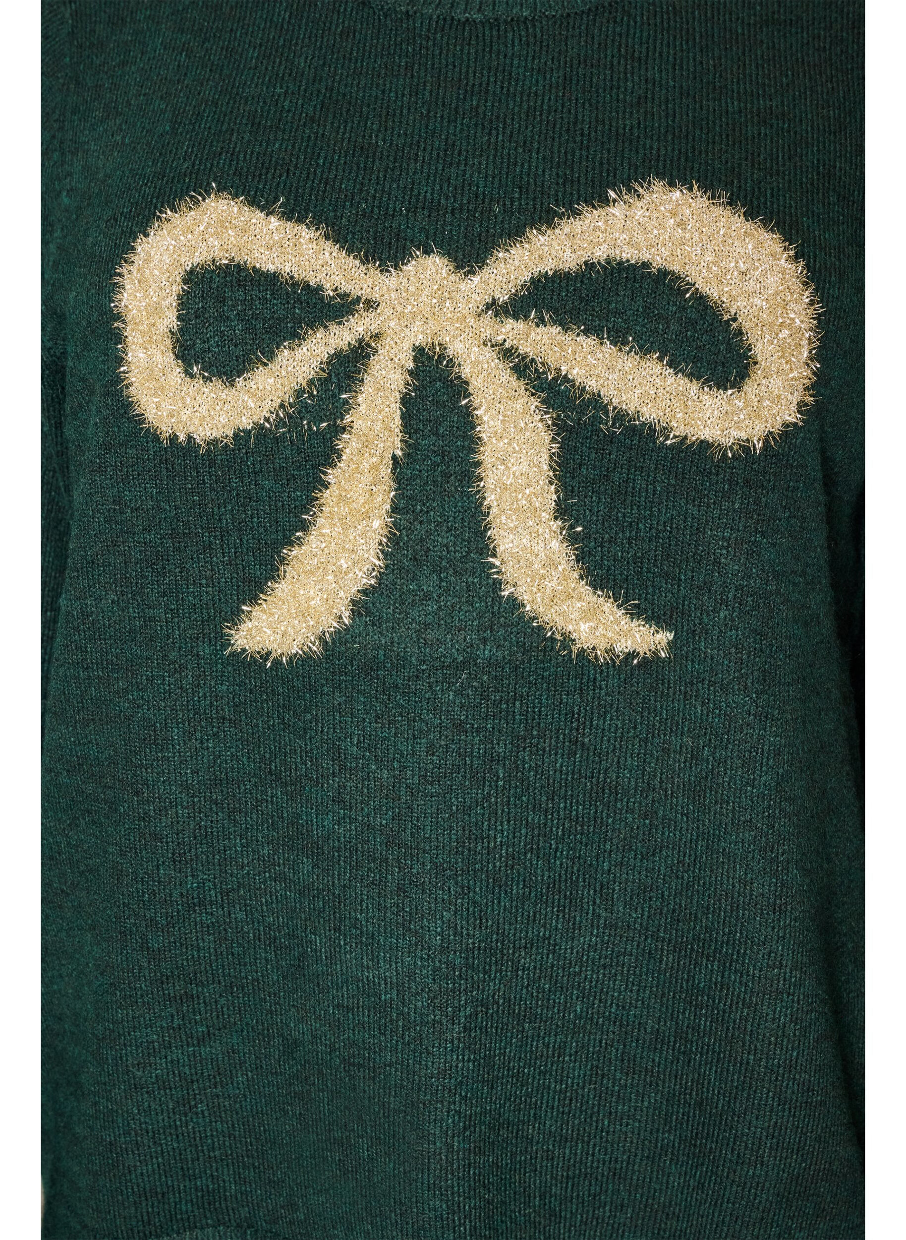 ZizziPull avec n&oelig;ud &agrave; paillettes, Vert fonc&eacute;, Packshot image number 2