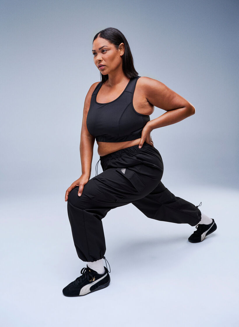 Sport-BH mit Racerback, Schwarz, Image image number 0