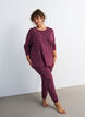 Bas de pyjama imprim&eacute;, Bordeaux fonc&eacute;, Model image number 0
