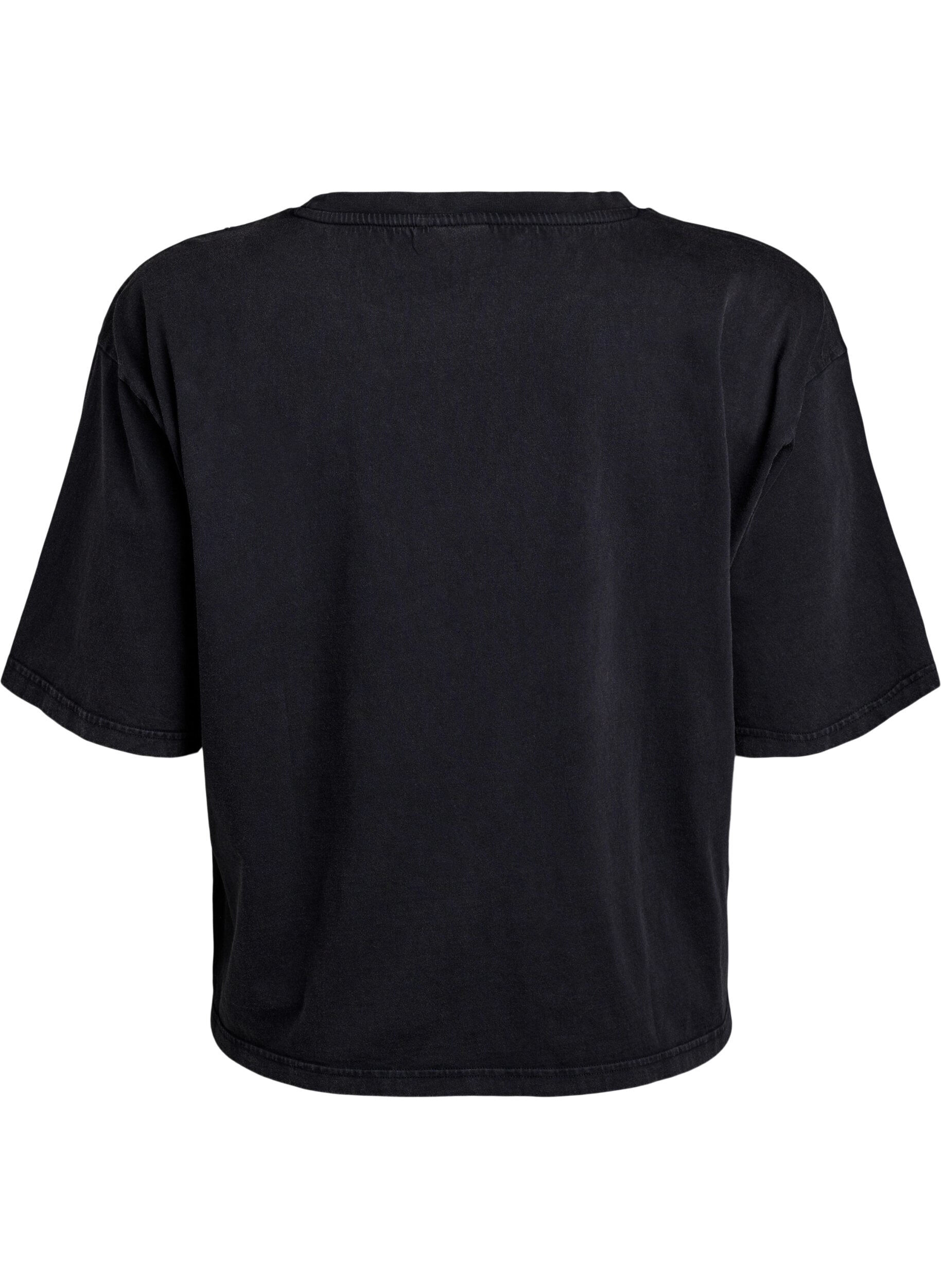 Zizzi Boxy T-Shirt mit Perlen und Strasssteinen, Grau, Packshot image number 1