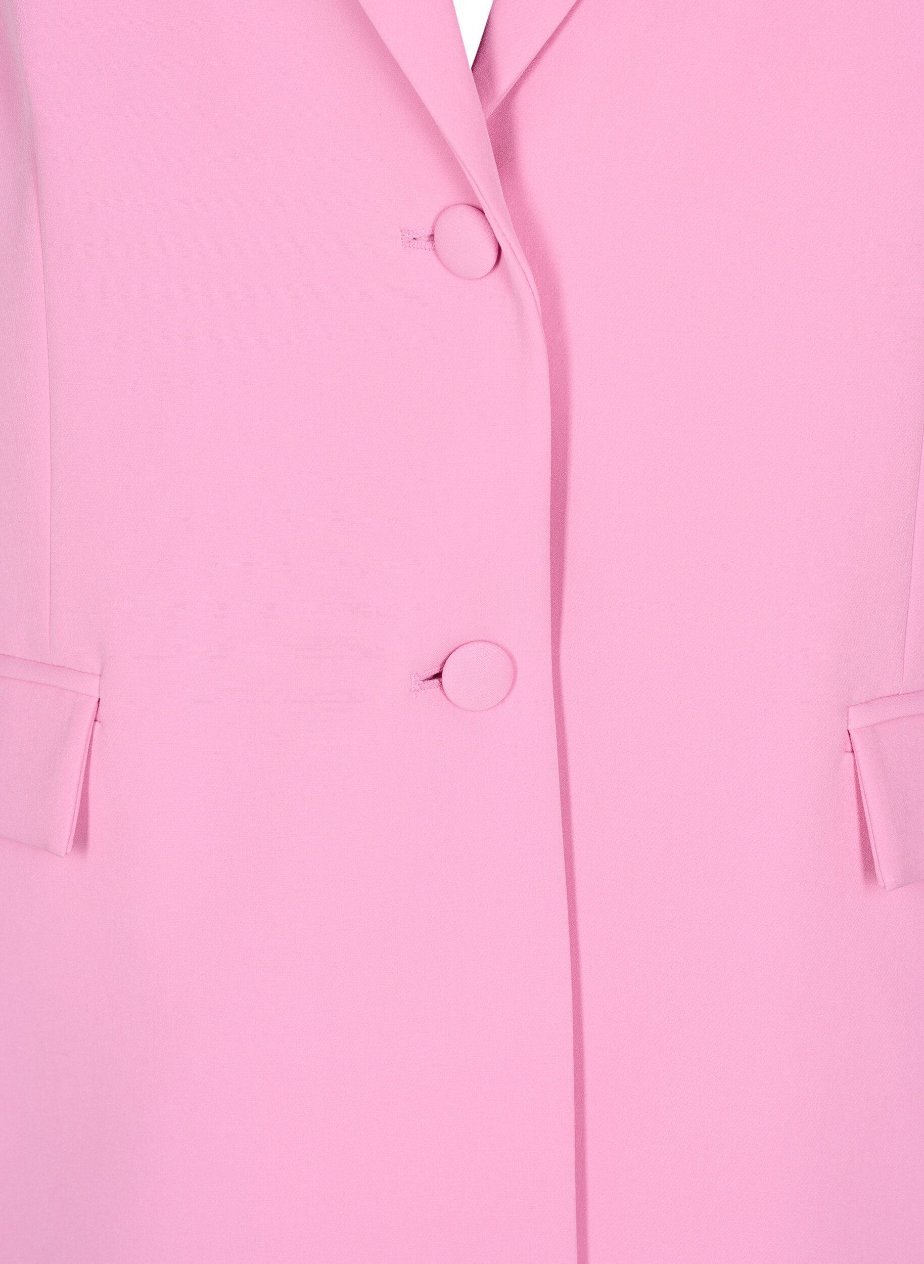Zizzi Blazer classique avec fermeture boutonn&eacute;e, Rose, Packshot image number 3