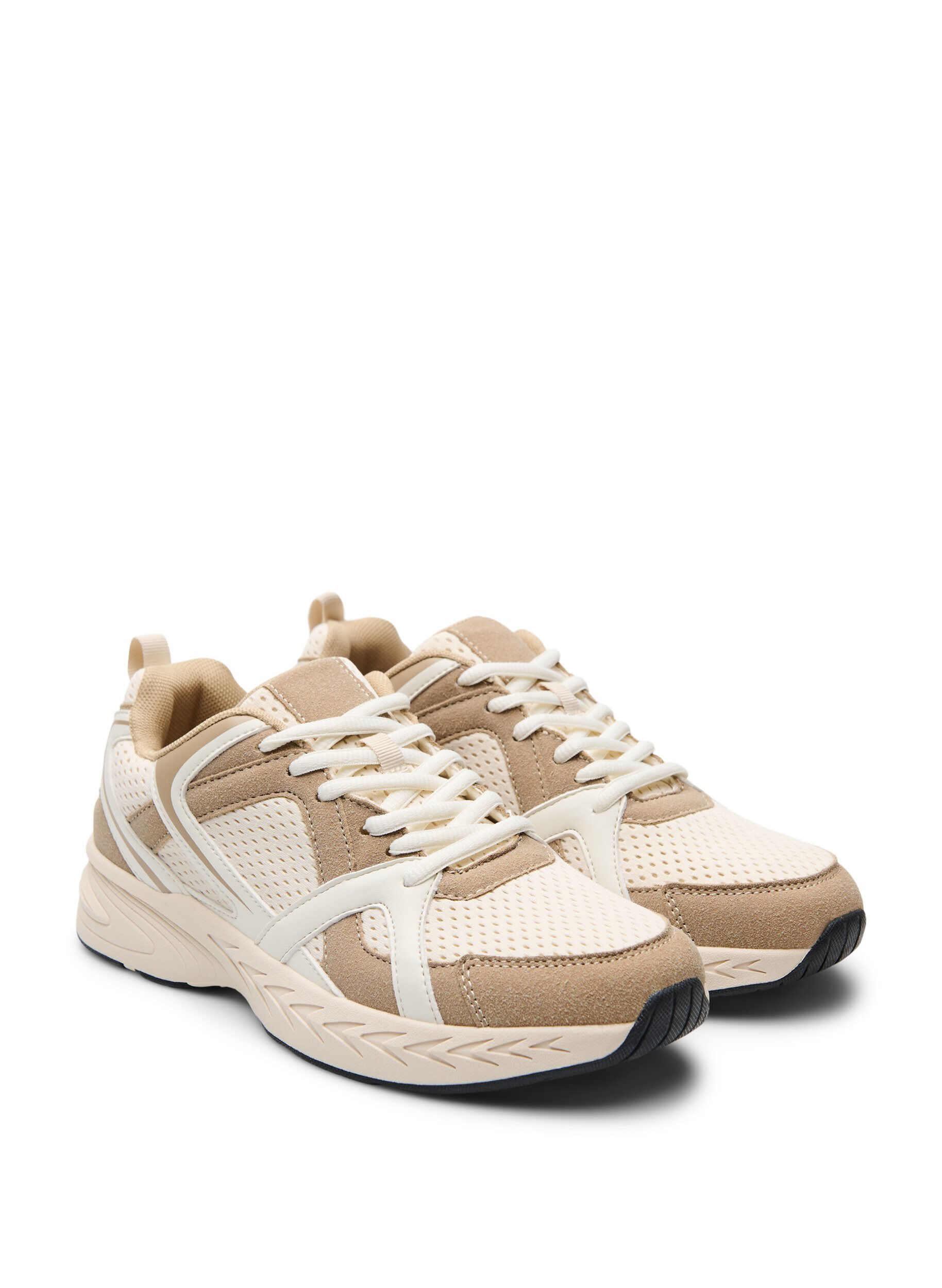 Zizzi Sportliche Sneakers mit Mesh, Beige, Packshot image number 1