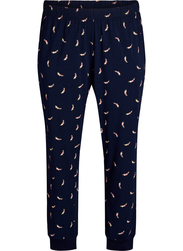 Bas de pyjama imprim&eacute;, Bleu, Packshot image number 0