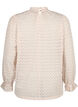 Langärmelige Bluse mit gemusterter Textur, Whisper Pink, Packshot image number 1