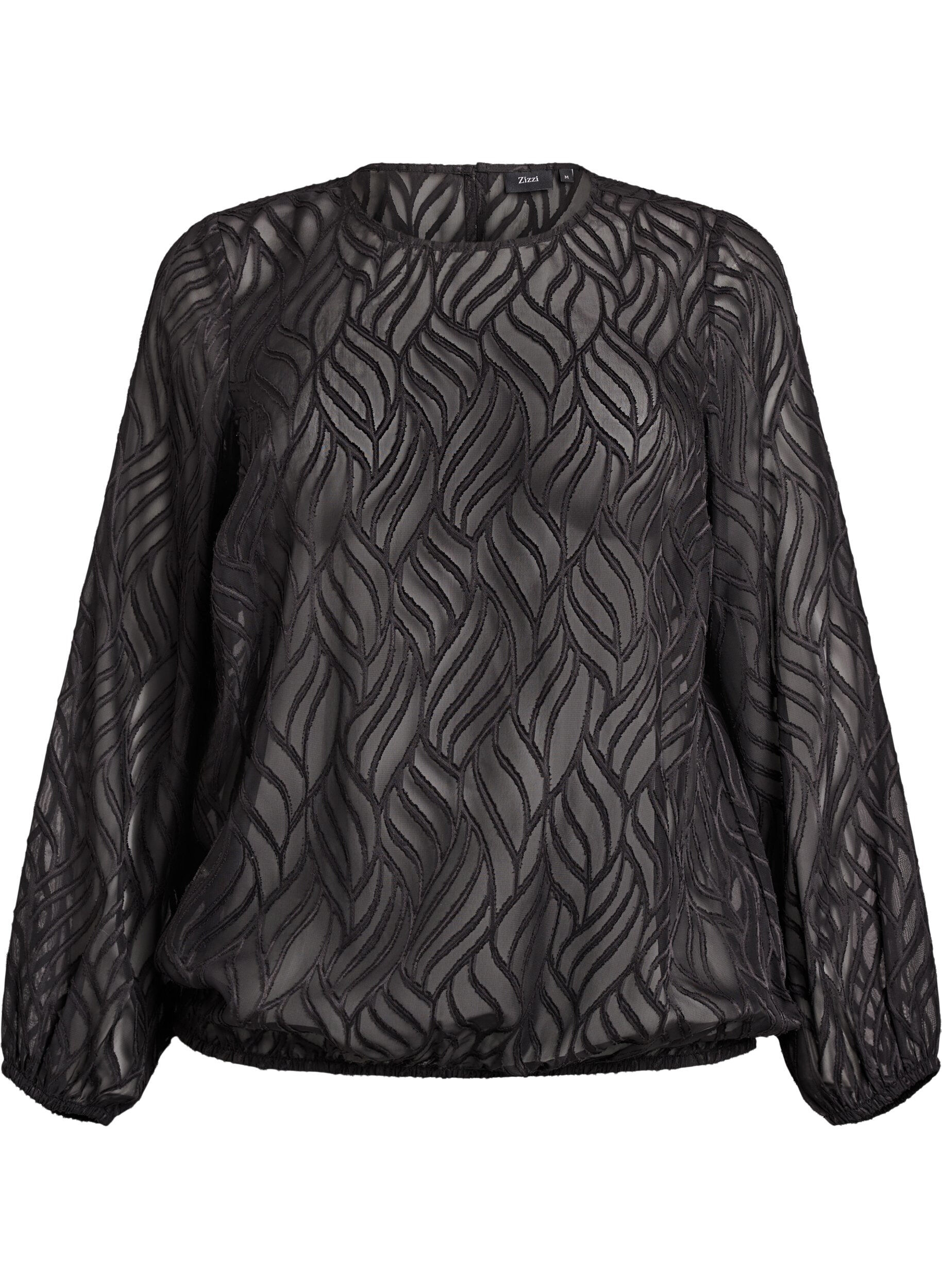 Blouse en mousseline avec un motif textur&eacute;