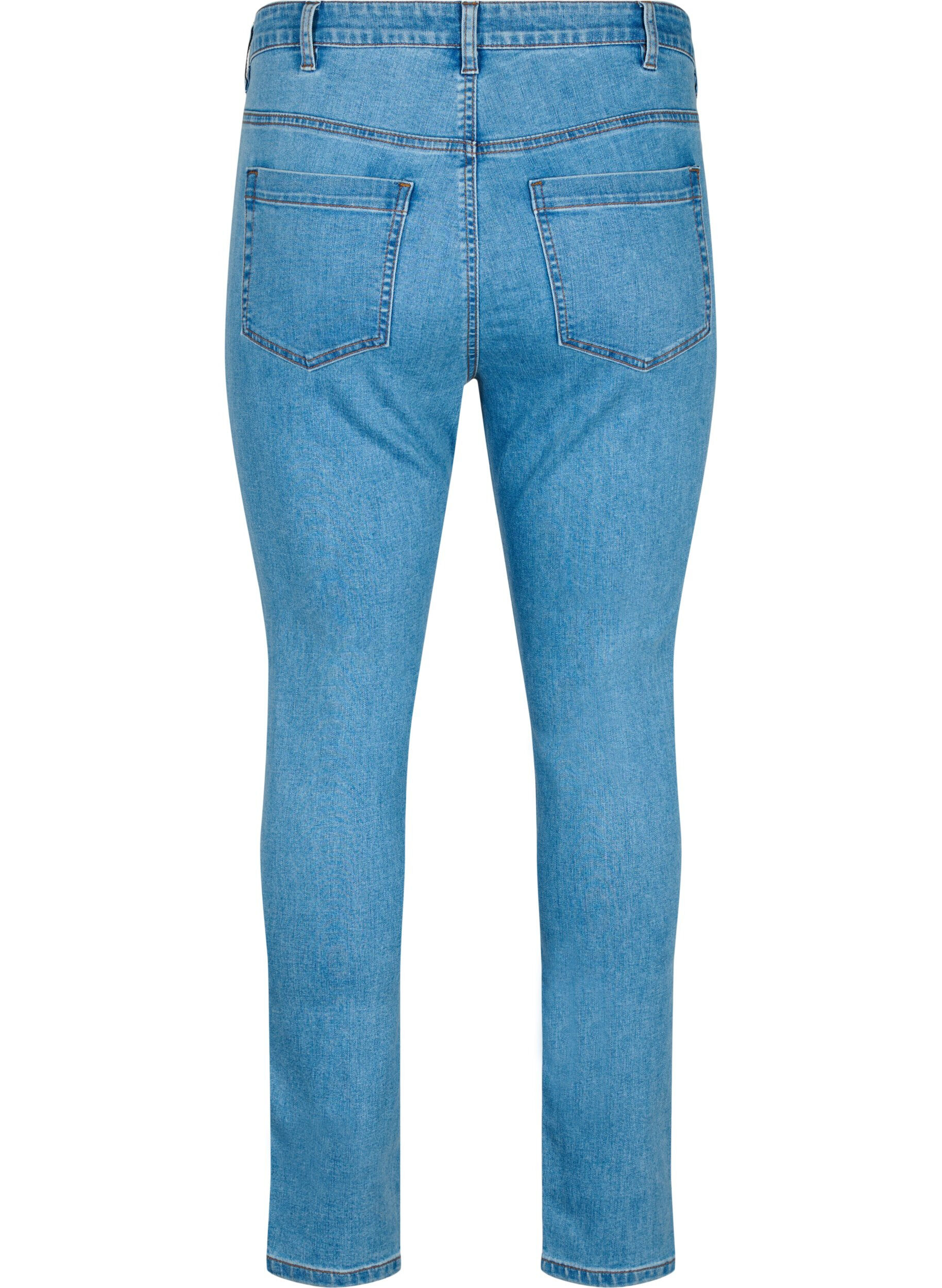 Zizzi Jean Amy taille haute et coupe super slim, Bleu Clair, Packshot image number 1