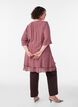 Robe coupe &eacute;vas&eacute;e avec volants &eacute;tag&eacute;s, Rose, Model image number 2