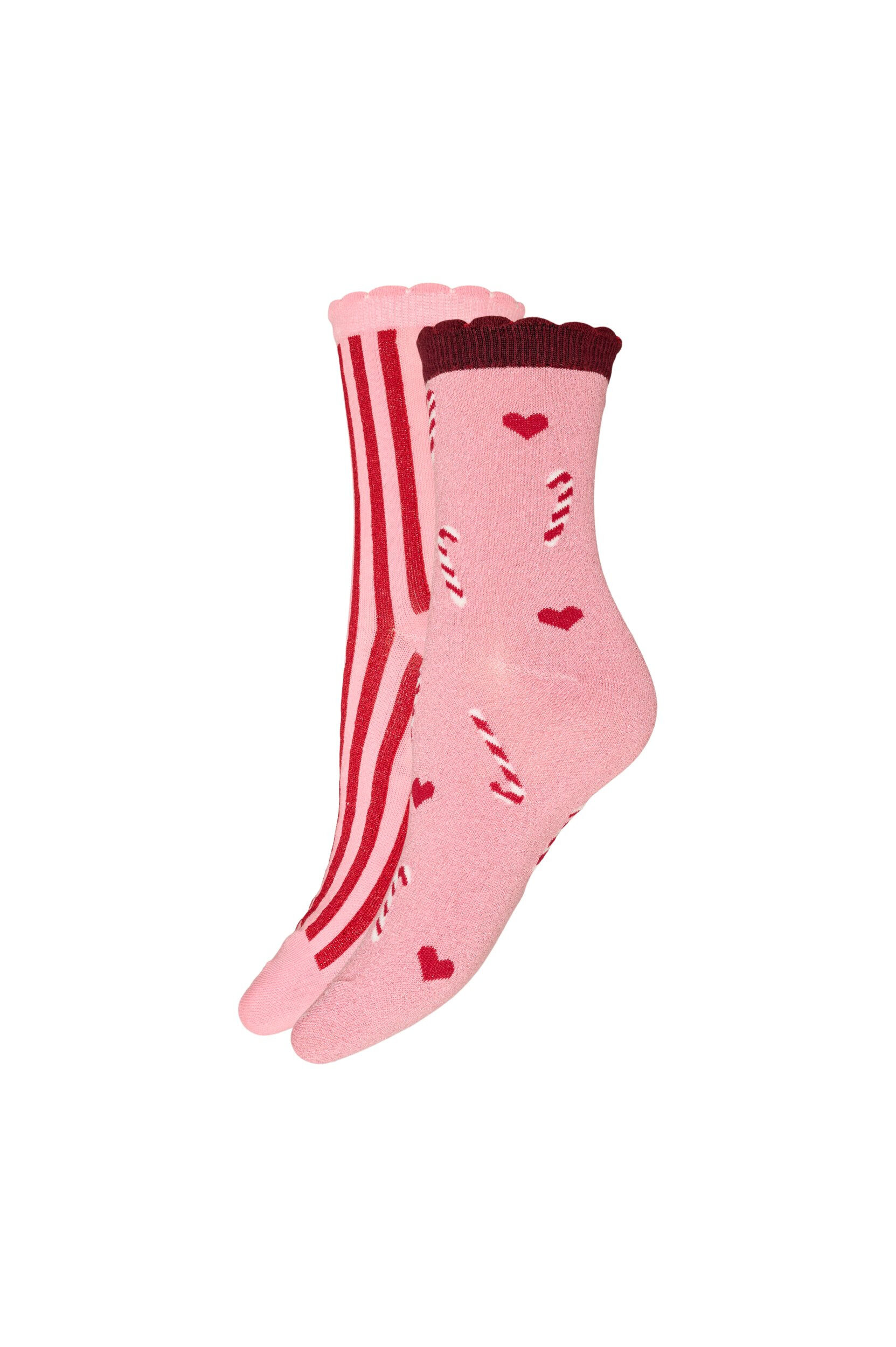 Zizzi2er-Pack Weihnachtssocken, Pink, Packshot image number 0