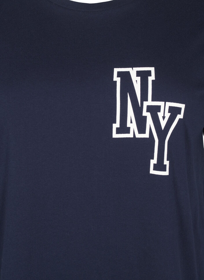 T-shirt en coton biologique avec impression, Night Sky Printet, Packshot image number 2