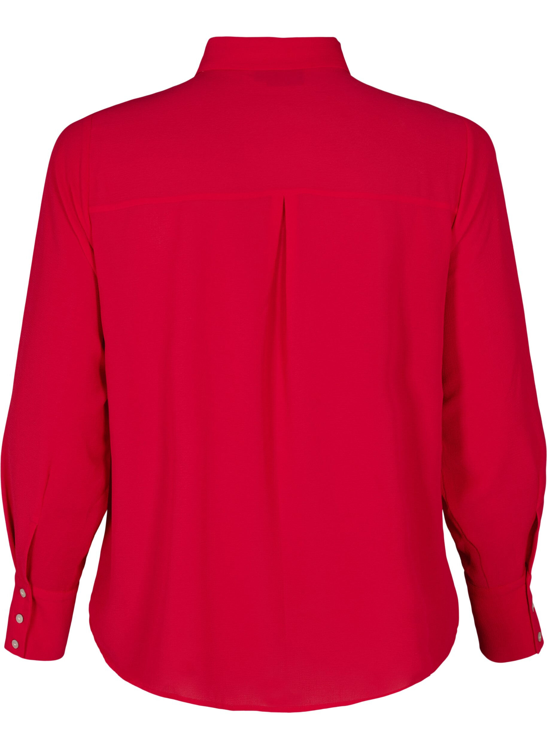 Zizzi Chemise unie avec perles, Rouge, Packshot image number 1