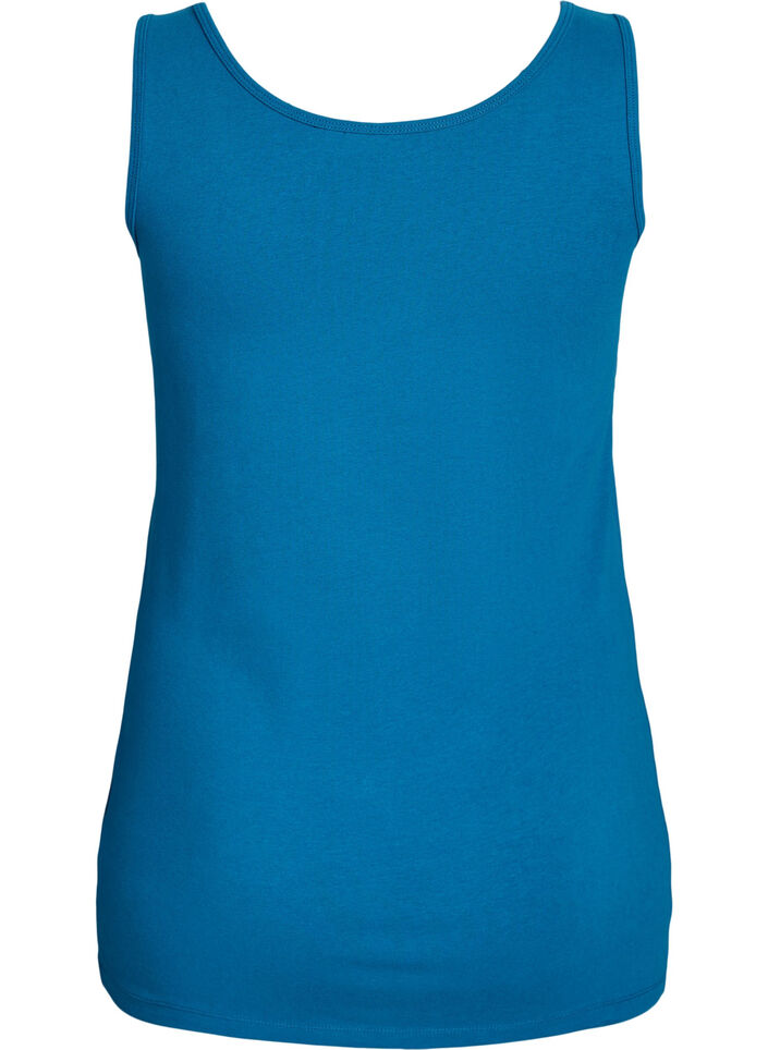 Haut uni Basic en coton, Bleu p&eacute;trole, Packshot image number 1