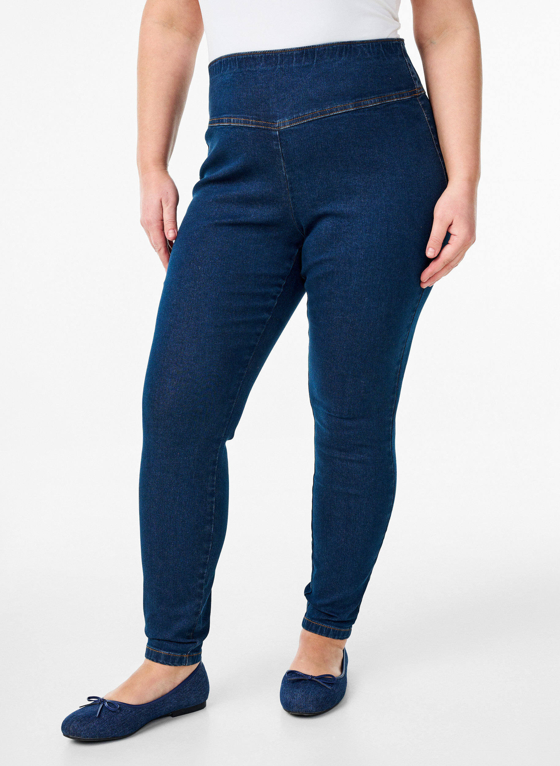 ZizziJeggings extensibles avec une taille haute, Bleu, Model image number 2