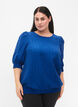 Blouse smockée en lyocell (TENCEL™), Strong Blue, Model image number 0