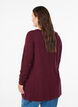 Gestrickte Bluse aus Baumwoll-Viskose-Mischung, Dunkles Bordeaux, Model image number 2