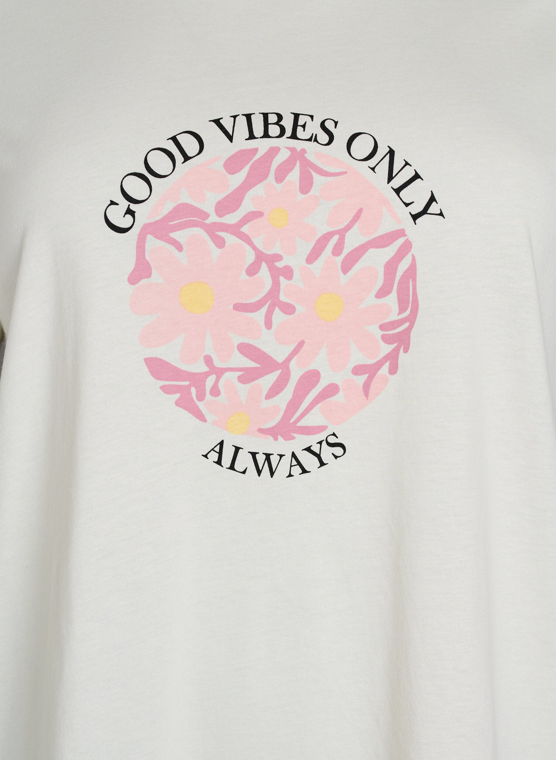 Zizzi T-Shirt mit Print, Vanille, Packshot image number 2