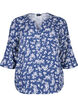 Chemise de nuit florale à manches 3/4, V. Indigo Flower AOP, Packshot image number 0