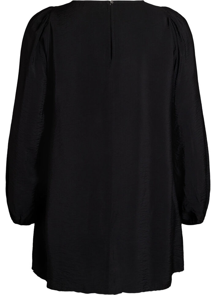 Tunika aus Viskose mit Spitzendetails, Schwarz, Packshot image number 1