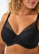 Soutien-gorge en dentelle avec bonnets rembourr&eacute;s, Noir, Model image number 3