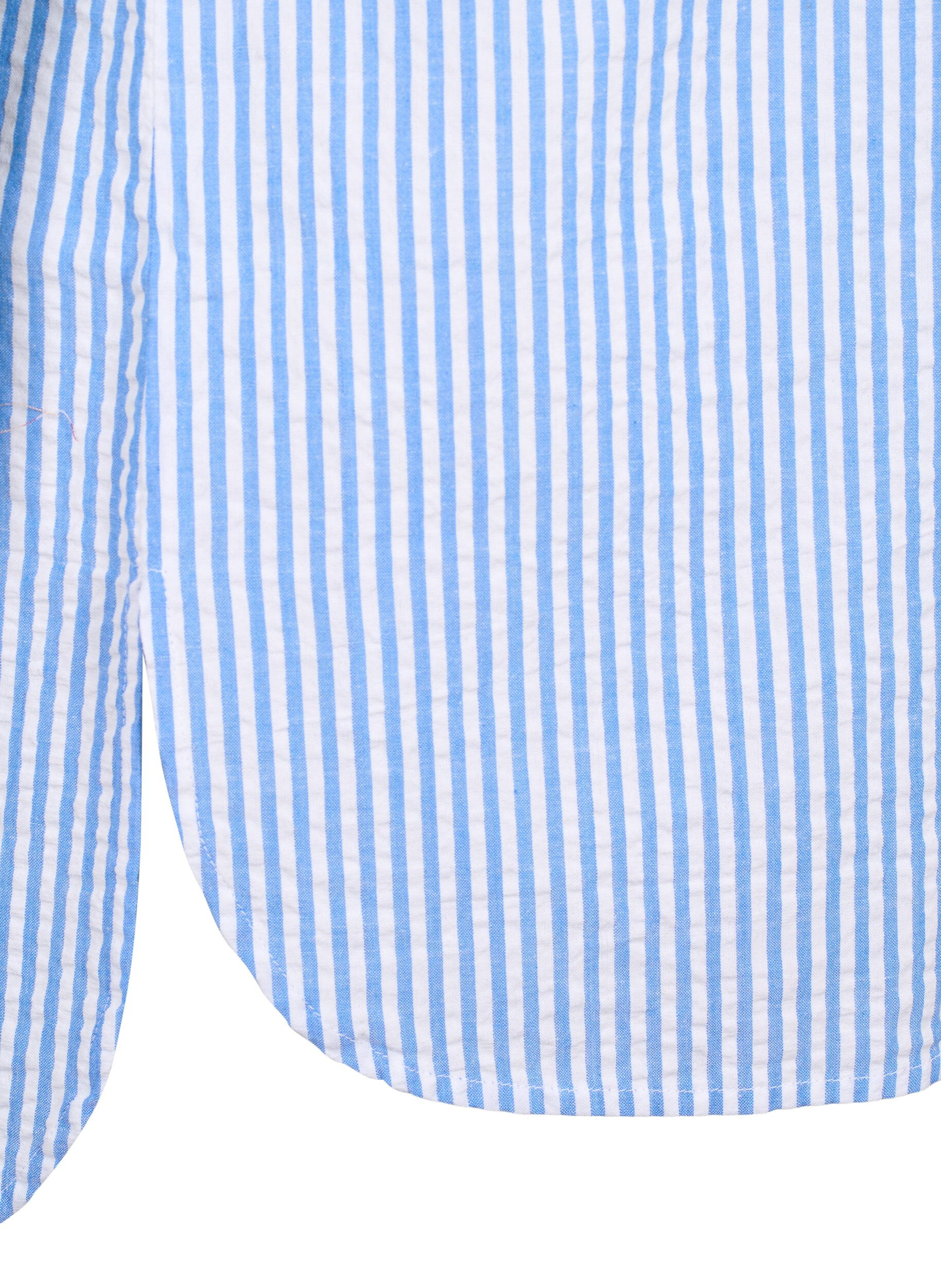 Zizzi Chemise ray&eacute;e avec poches de poitrine, Light Blue Stripe , Packshot image number 3