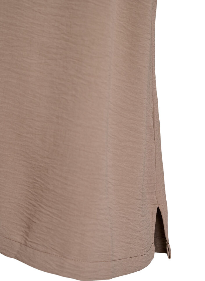 Haut sans manches effet froiss&eacute;, Marron, Packshot image number 3