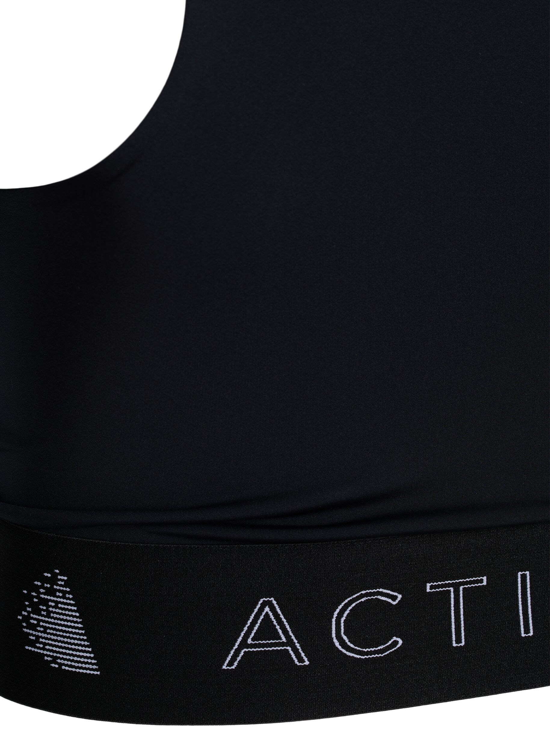Zizzi Sport-BH mit Kreuzdetails, Black, Packshot image number 3
